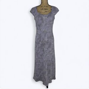 Vintage Tailor B Moss Floral Maxi Dress Womens Sz‎ 8 Purple Fairy Church 90s Y2K